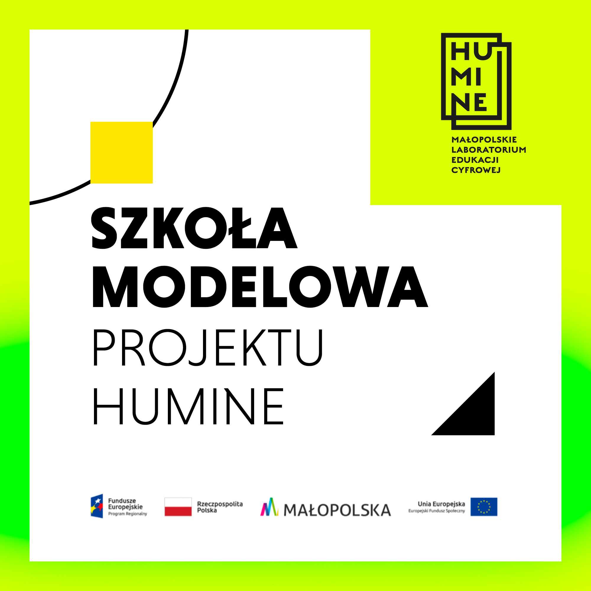 Logo projektu Humine -Małopolskie Laboratorium Edukacji Cyfrowej