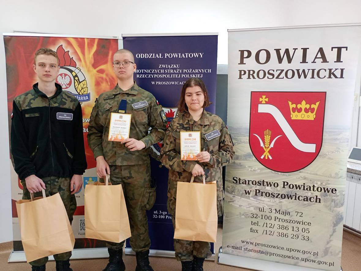 ELIMINACJE POWIATOWE DO OGÓLNOPOLSKIEGO TURNIEJU WIEDZY POŻARNICZEJ „MŁODZIEŻ ZAPOBIEGA POŻAROM” Z UDZIAŁEM UCZNIÓW ZS PROSZOWICE