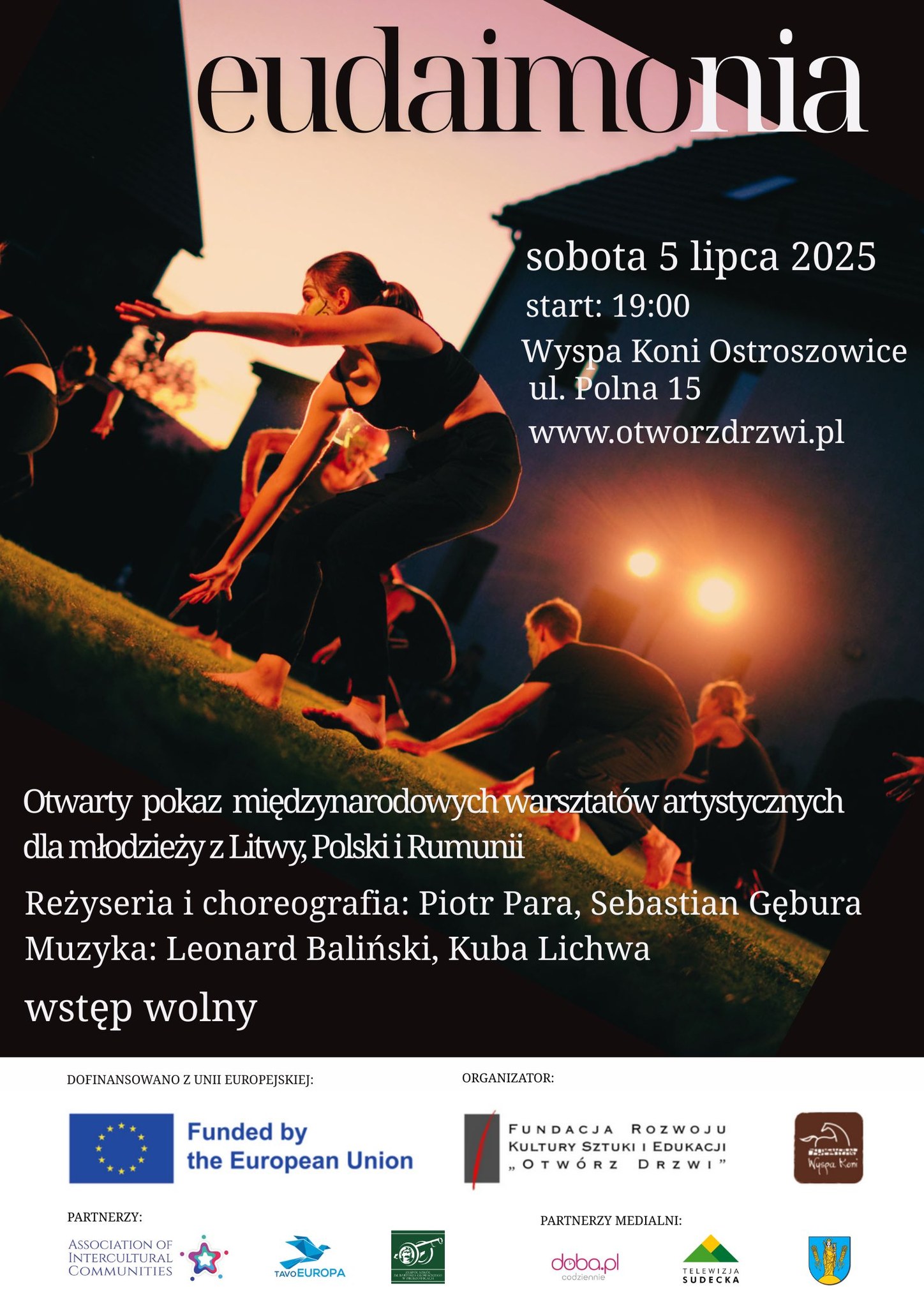EUDAIMONIA - MIĘDZYNARODOWE WARSZTATY TAŃCA, TEATRU, DJEMBE I WELL BEING Z UDZIAŁEM LICEALISTEK ZS PROSZOWICE