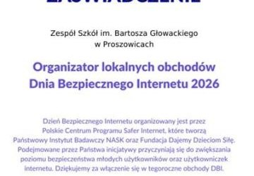 DZIEŃ BEZPIECZNEGO INTERNETU 2026 W ZS PROSZOWICE