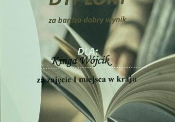 I MIEJSCE DLA LICEALISTKI ZS PROSZOWICE W OGÓLNOPOLSKIM KONKURSIE POLONISTYCZNYM „FRASZKA”