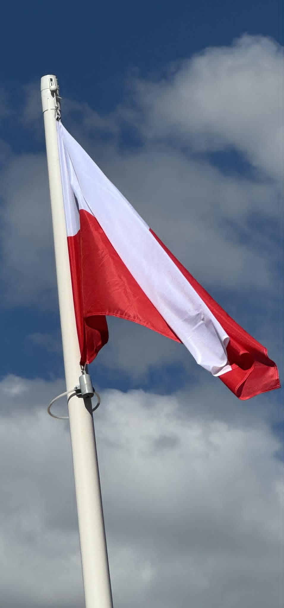 HISTORIA, PATRIOTYZM, TOŻSAMOŚĆ ...  UROCZYSTE PODNIESIENIE FLAGI PAŃSTWOWEJ NA MASZT W ZS PROSZOWICE Z OKAZJI DNIA FLAGI ORAZ 235 ROCZNICY UCHWALENIA KONSTYTUCJI 3 MAJA